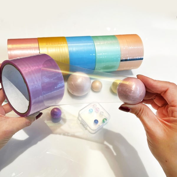 6 stk Sticky Ball Rullebånd Farvede Sticky DIY Crafts Farve