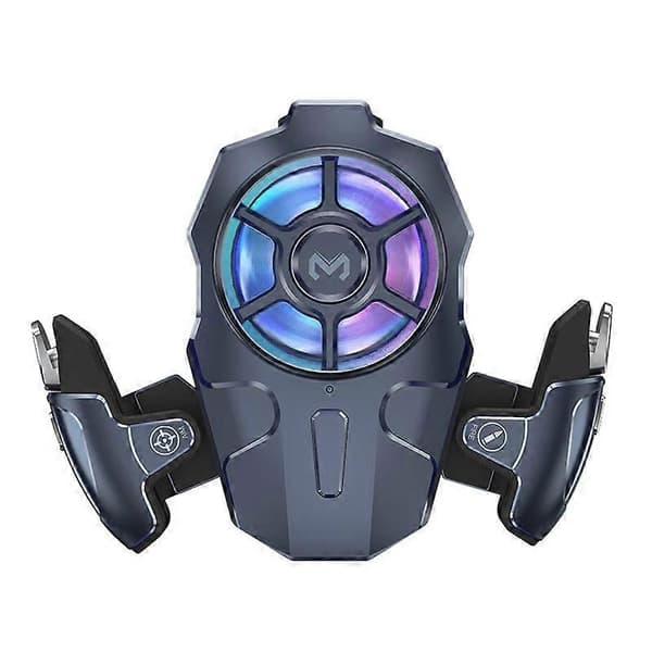 AK03 2-i-1 Telefonradiator med RGB-lys Telefonkøleventilator Gaming Controller Joystick