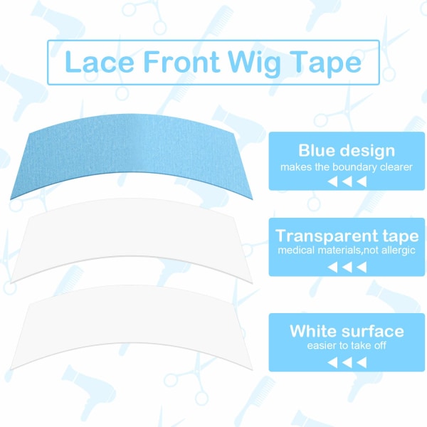 48 stykker blonder fronttape parykk blonder front parykk tape selvklebende tape