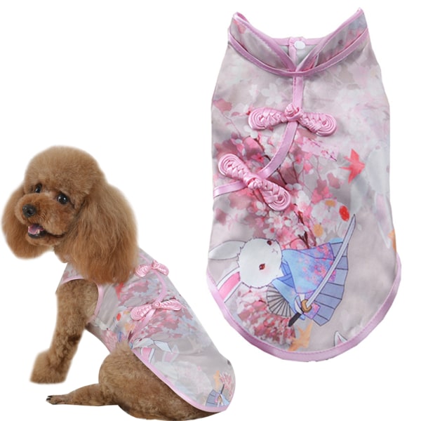 Pet kläder Pet cheongsam kjol Hund snap kläder Hund väst Pet