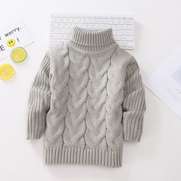 Pojkar Flickor Långärmad Grov Varm Pullover Topp Tröja
