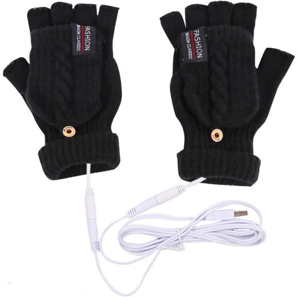 Thermal handskar för män Kvinnor Uppvärmda vantar USB Electric
