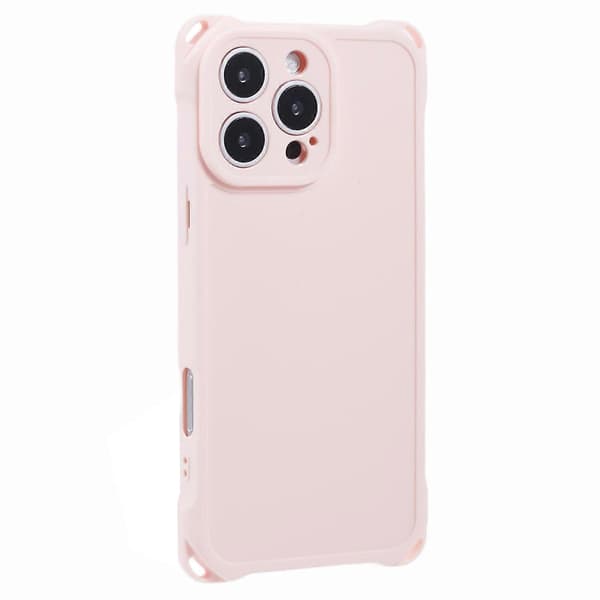 For iPhone 16 Pro Max-deksel Forsterket hjørnebeskyttelse TPU-telefondeksel Rosa