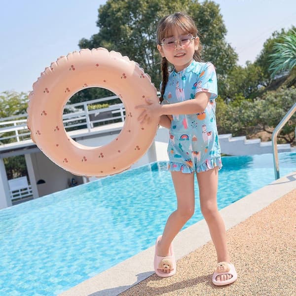Oppustelig Pool Float Tube Til Voksne Børn Sød Sommer Strand Ocean Stil Svømmeringe Til Poolfest A