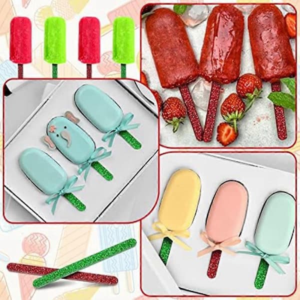 Akrylpinnar återanvändbara Cakesicle-pinnar Tårtispinnar Glass Cakesicle-form för hemmabak A