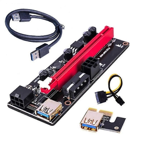 Nyaste VER009 USB 3.0 PCI-E Riser VER 009S Express 1X 4x 8x 16x Extender Riser Adapter