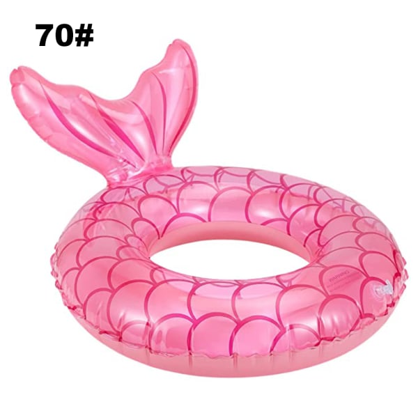 Inflatable Fish Tail Swim Ring, Summer Swimming Float Swimming