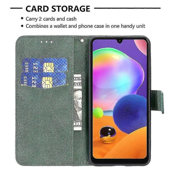 Samsung Galaxy A31 Grönt Fjärilsmobilfodral A