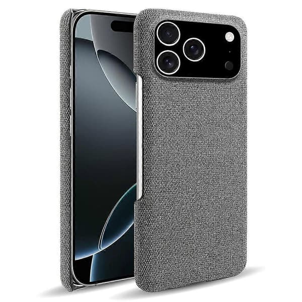 Kompatibel med iPhone 17 Pro Mobilskal Tygtextur Anti-Rep Skyddande PC Baksida A