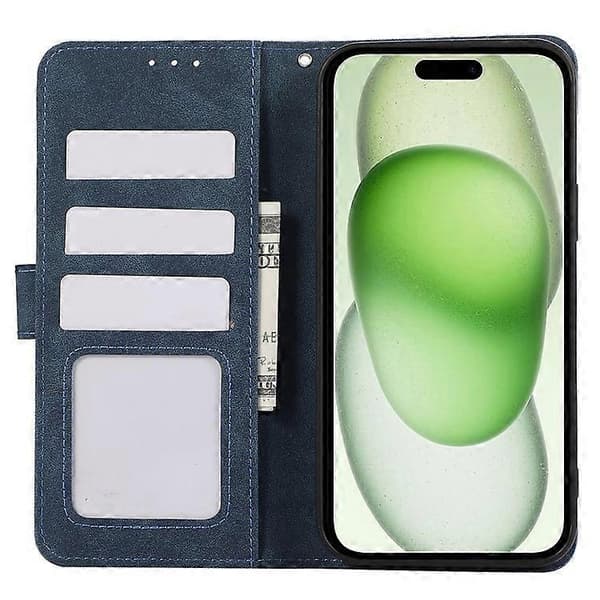 ABEEL Kompatibel med iPhone 15 Plus telefoncover Farvematchende RFID-kortpladser etui A