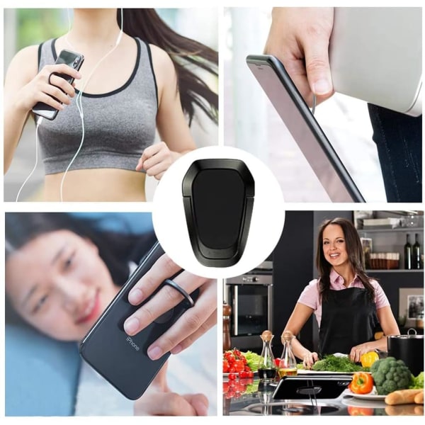 Fingerhållare mobiltelefon, mobiltelefon fingerhållare 360° rotation universal mobiltelefonhållare för alla smartphones och surfplattor