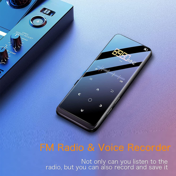 MP3-spelare med Bluetooth, pekskärm Mp3-spelare med högtalare,