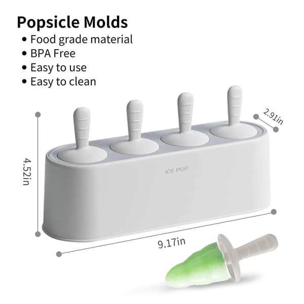 Silikone ispindeforme tegneserieform, baby ispindeforme BPA-fri, genanvendelige ispindeforme (hvid) A