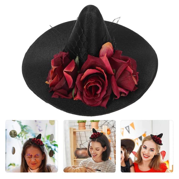 Halloween heksehattdekorasjon for festbruk, enkeltstykke A