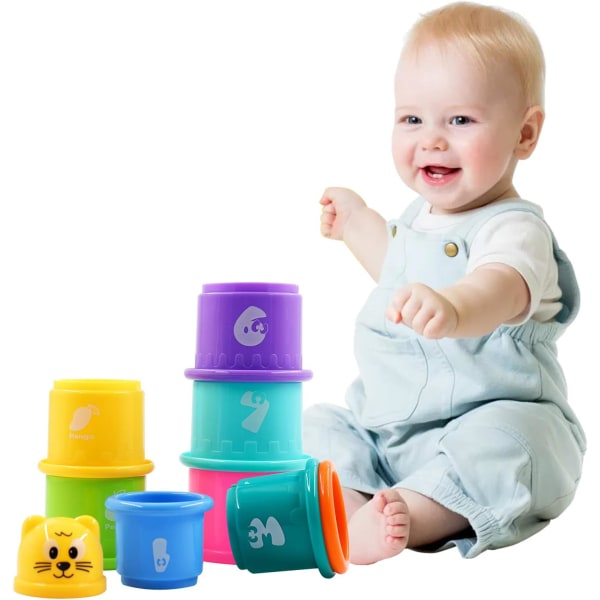 Stacking Cups Folding Cup Leketøy Baby Early Learning Leker for Baby