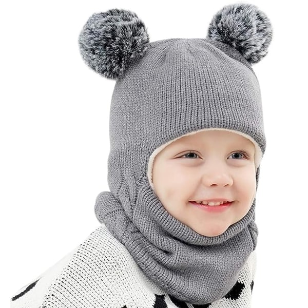 Baby Vinterhatt Halsduk Set, Unisex Spädbarn Småbarn Barn Mössa Halsduk