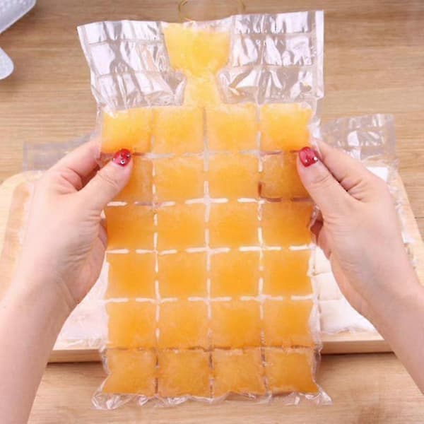10 stk 24 rutenett engangs isbitpose i matkvalitet, sommer DIY-form A
