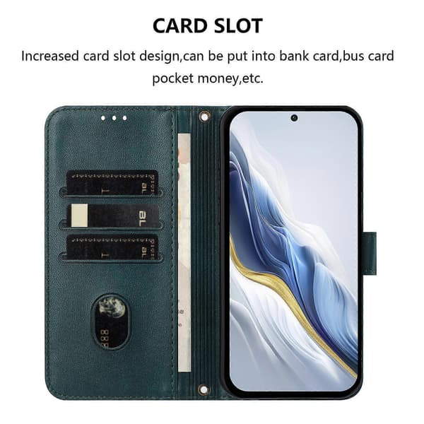 Linjespleisende spenne retro skinntelefonveske (til Samsung Galaxy Note10)