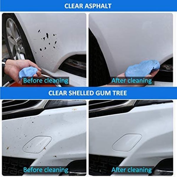 Fixget 3kpl Clay Professional Paint Cleaning Clay Maalinhoitoon ja Pyörien puhdistukseen Autojen yksityiskohtien Magic Clay Bar Cleaner autoihin, kuorma-autoihin, asuntovaunuihin