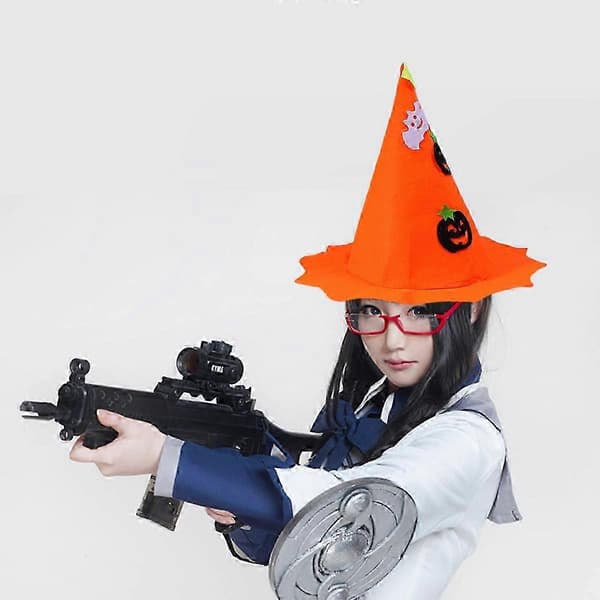 Häxhatt Halloween Pumpamönstrad Hatt för Halloween-dekoration A
