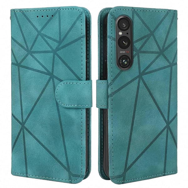 Mjukt läderfodral för Xperia 5 VGreen