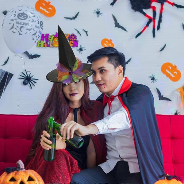 Halloween heksehue mode cosplay dekoration Halloween kostume tilbehør A