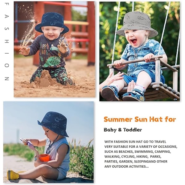 Toddler Bucket Hat Sommer Børne Strandhatte Bred Skygge Udendørs Leg