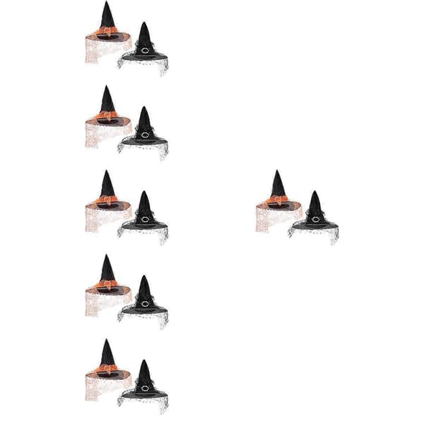 Halloween-noitahattu juhliin, 12 kpl asustetarvikkeita A