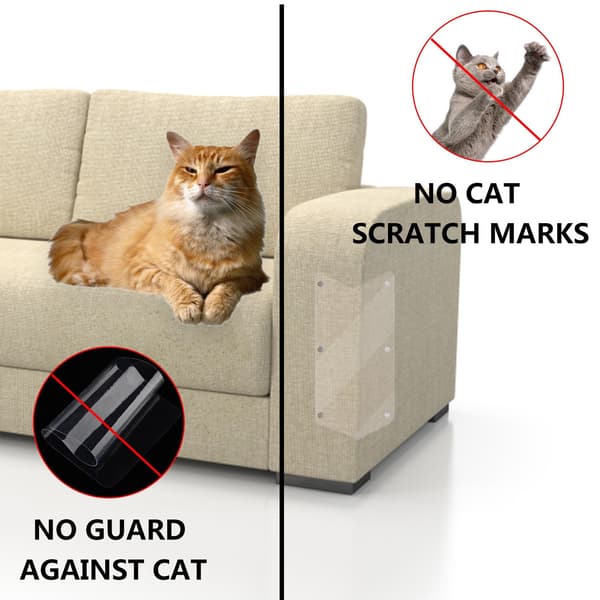 2-pack hushållsmembran 45 x 15 cm/17.71'' x 5.9'' Kattskrapdyna, möbelförsvarare, kattskrapdyna, stoppar klösning
