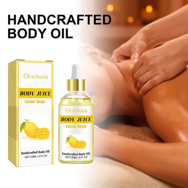 Fugtgivende Mango Kropsolie til Blød, Elastisk Hud Dyb Fugt & Afslappende Massage (120ml) A