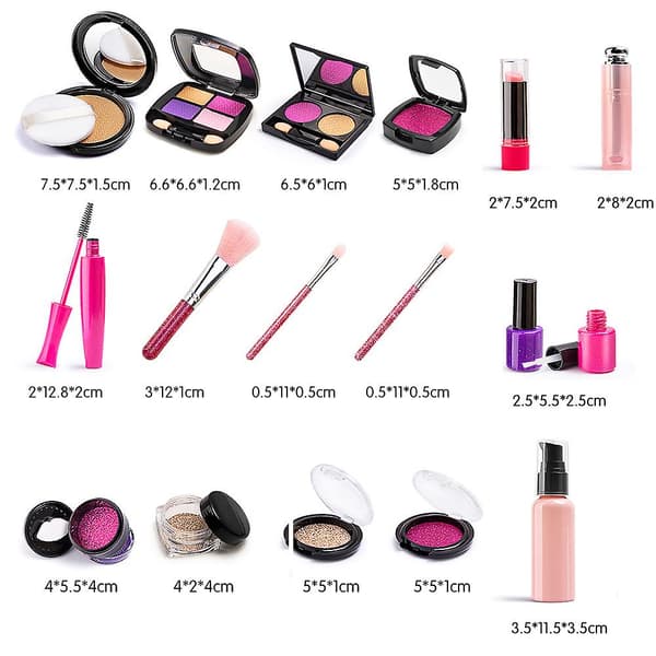 11/21 stk. Pige Falske Makeuplegetøj Bærbart Vaskbart Makeuplegetøj til Små Piger A