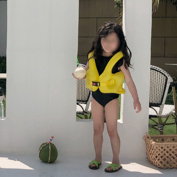 Badväst för barn med änglavingar Bärbar uppblåsbar med Ad