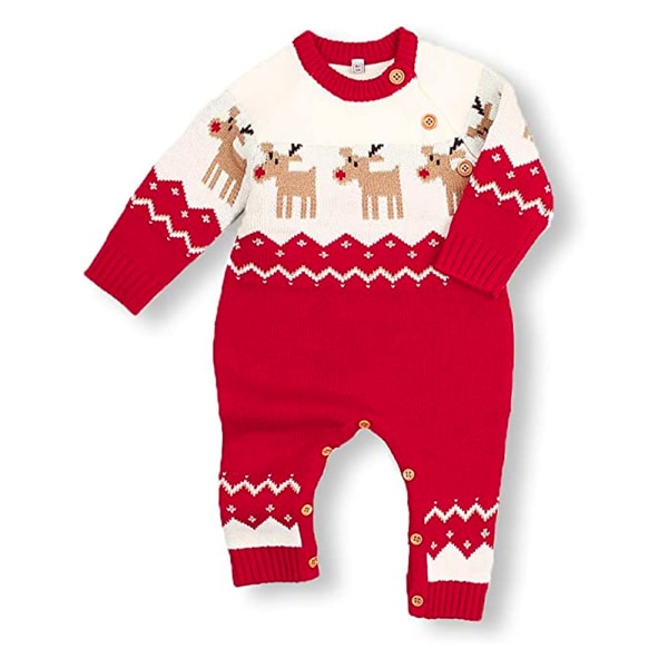 Baby Jultröja Toddler Ren Outfit Långärmad tyg red 73cm 011a | red | 73cm |  Fyndiq