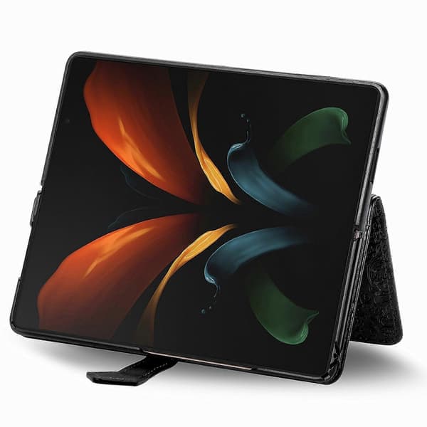 För Samsung Galaxy Z Fold4 Mandala Blompräglat Läderfodral