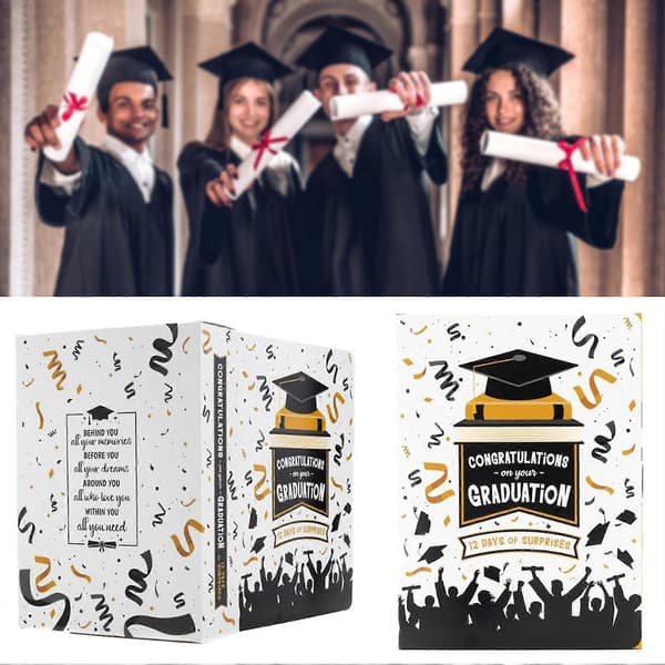 Unik presentförpackning med 12 dagars överraskningar, unik minnesvärd present till studenter Style 1
