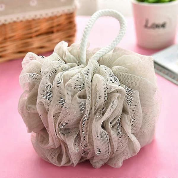 Bade-loofah-svamp med snor-skrubber-eksfoliator-badebold A