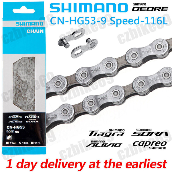 Shimano MTB landsvägscykel 6/7/8/9/10/11/12 Speed ​​Chain HG40/53/95/901 116/126 Länkar