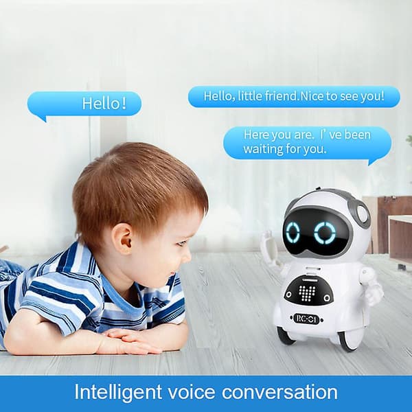 Multifunksjonell elektrisk stemme smart mini lommestørrelse robot tidlig pedagogisk interaksjon eventyrrobot ny A