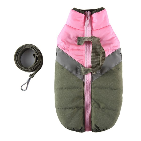 Pehmustettu liivi Koiran takki - Lämmin vetoketju koiran liivi fleece-takki
