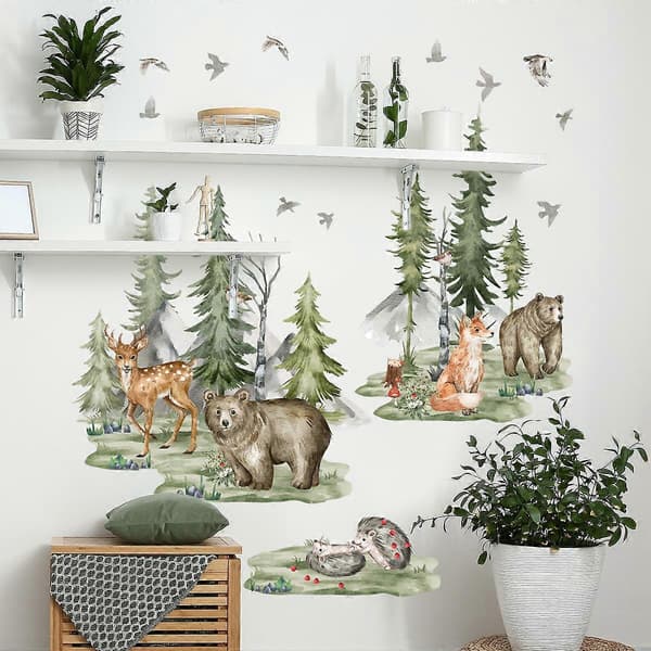 Väggdekal Bambi väggdekal skogsdjur väggdekal babyrum vardagsrum barnrum sovrum Bambi Bambi A