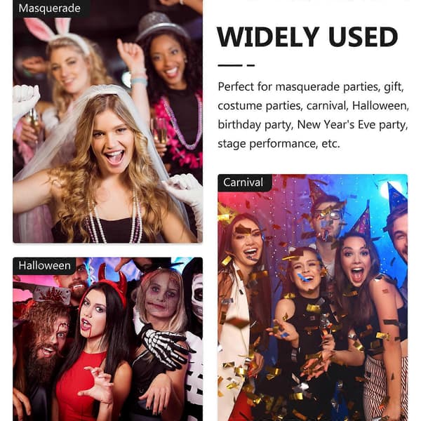 Halloween Horns Hodeplagg for karnevalsfest Justerbar Halloween Hodeplagg Svart A