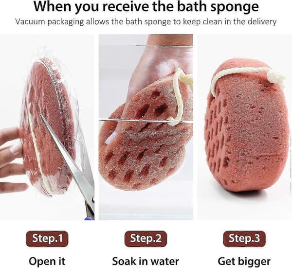 2 stk badesvamp svamp loofah kroppsskrubber A