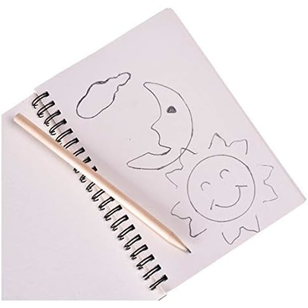 Spiral Skissbok Stort Kraft cover för anteckningsbok Blank Sketch Pad W