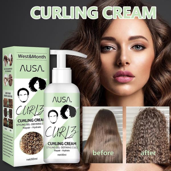 50 ML Återfuktande lockigt elastin hårbalsam styling fluffigt och starkt utjämnande A