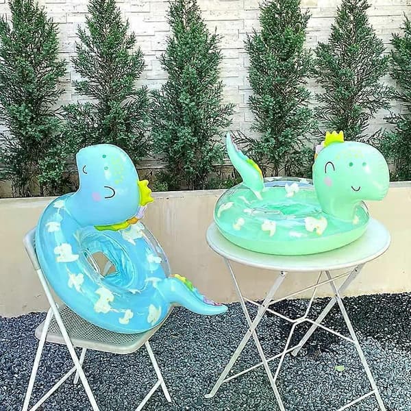 Baby Float Simring för barn Dinosaurie Uppblåsbar Pool Float Simcirkel Vattenlek Uppblåsbara Leksaker Poolrör A