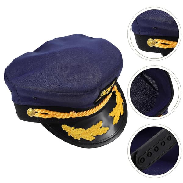 Hatt Halloween-dekorasjon for voksne i marineblå polyester 1-pakning A