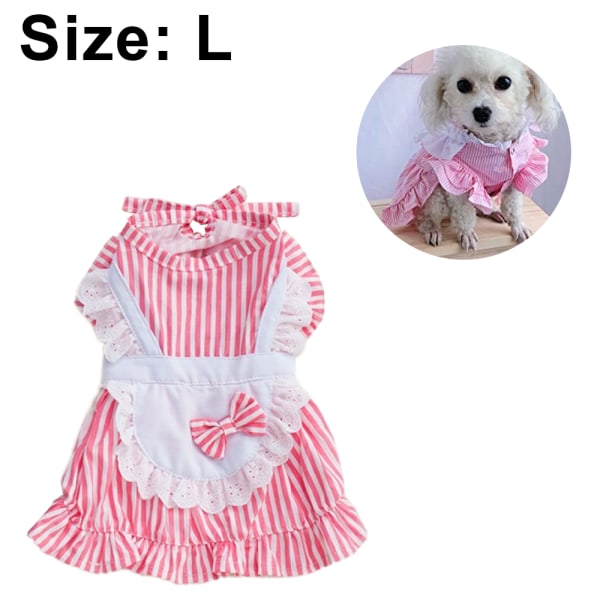 Puppy Face Dog Tutu Dress Girl Valp Kläder för Small Medium