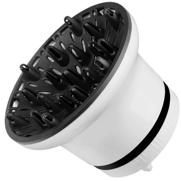 Hårfønerdiffuserfeste for jevn varmefordeling, universell hårdiffuser for krøllete, tykt bølgete hår 3 til 8 cm svart A