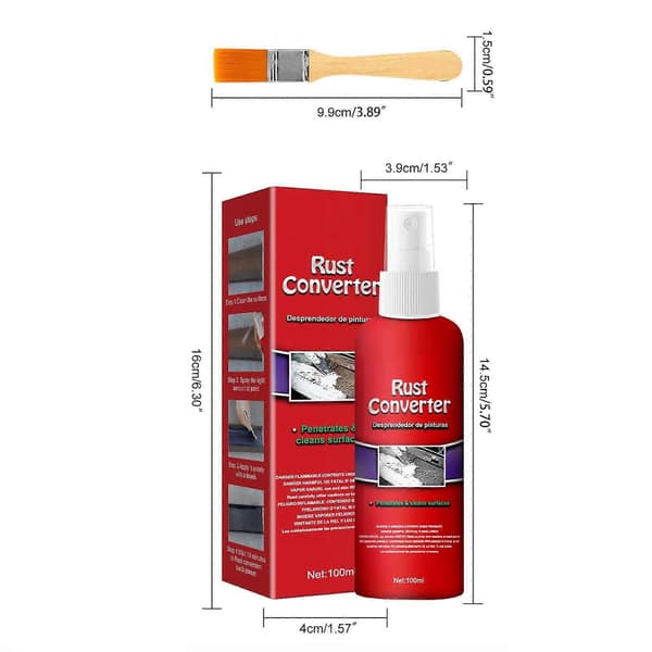 Chassis Rust Converter Rust Inhibitor Rust Remover Derusting Spray Bilvedligeholdelsesrens 100ML A