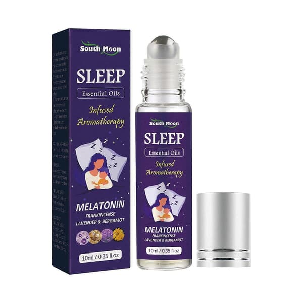 Søvn roll-on eterisk olje hjelper søvn lindre angst forbedre søvnløshet Hodepine Nevrasteni massasje sovner plante serum (1 stk)